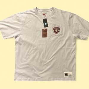 Mitchell & Ness Light Gray Tee with Embroidered Patch